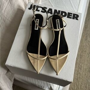 Jil Sander T Strap Sandals